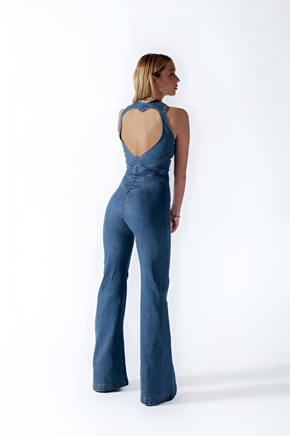 Olivia's Denim Jumpsuit