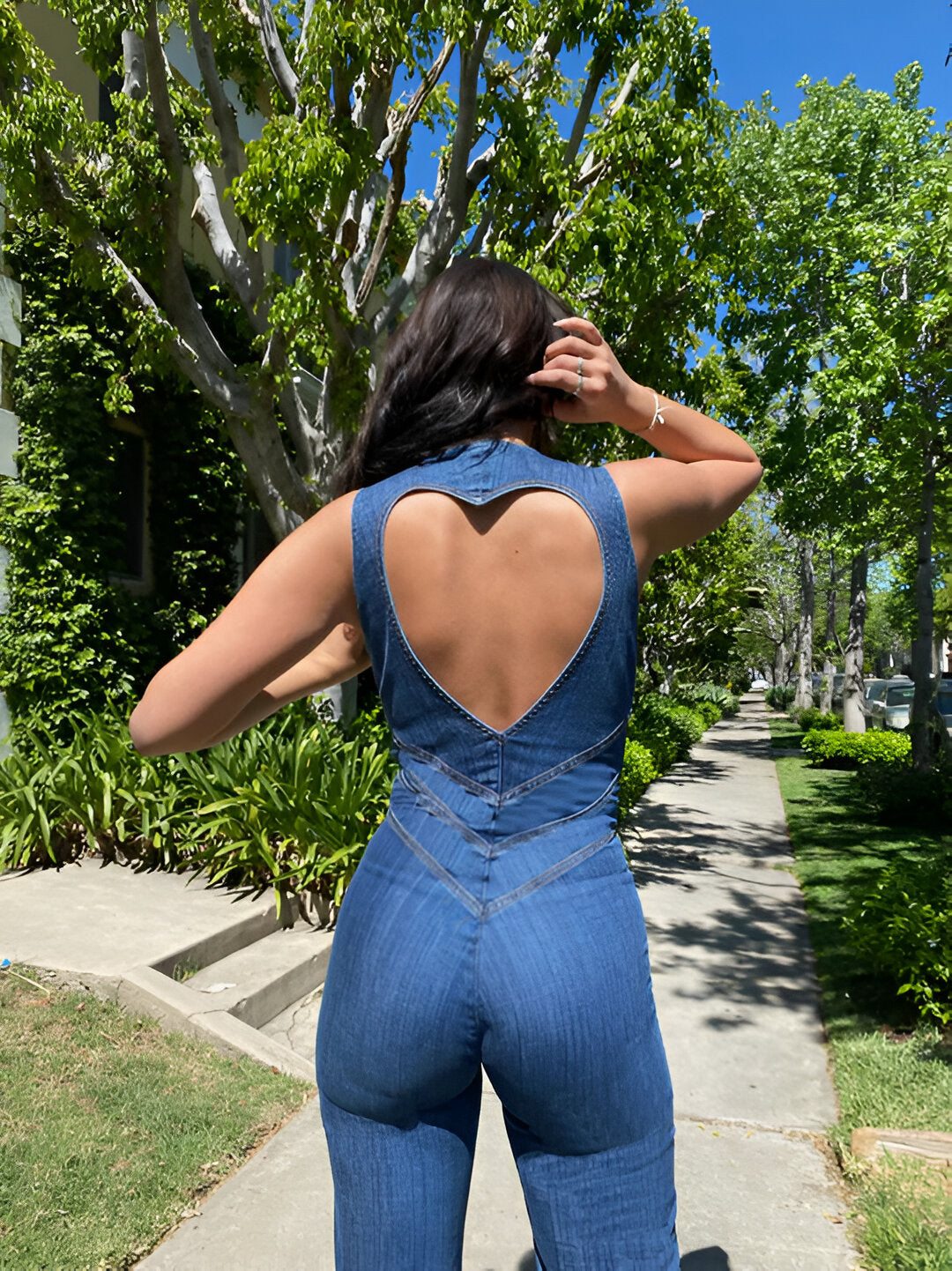 Olivia's Denim Jumpsuit