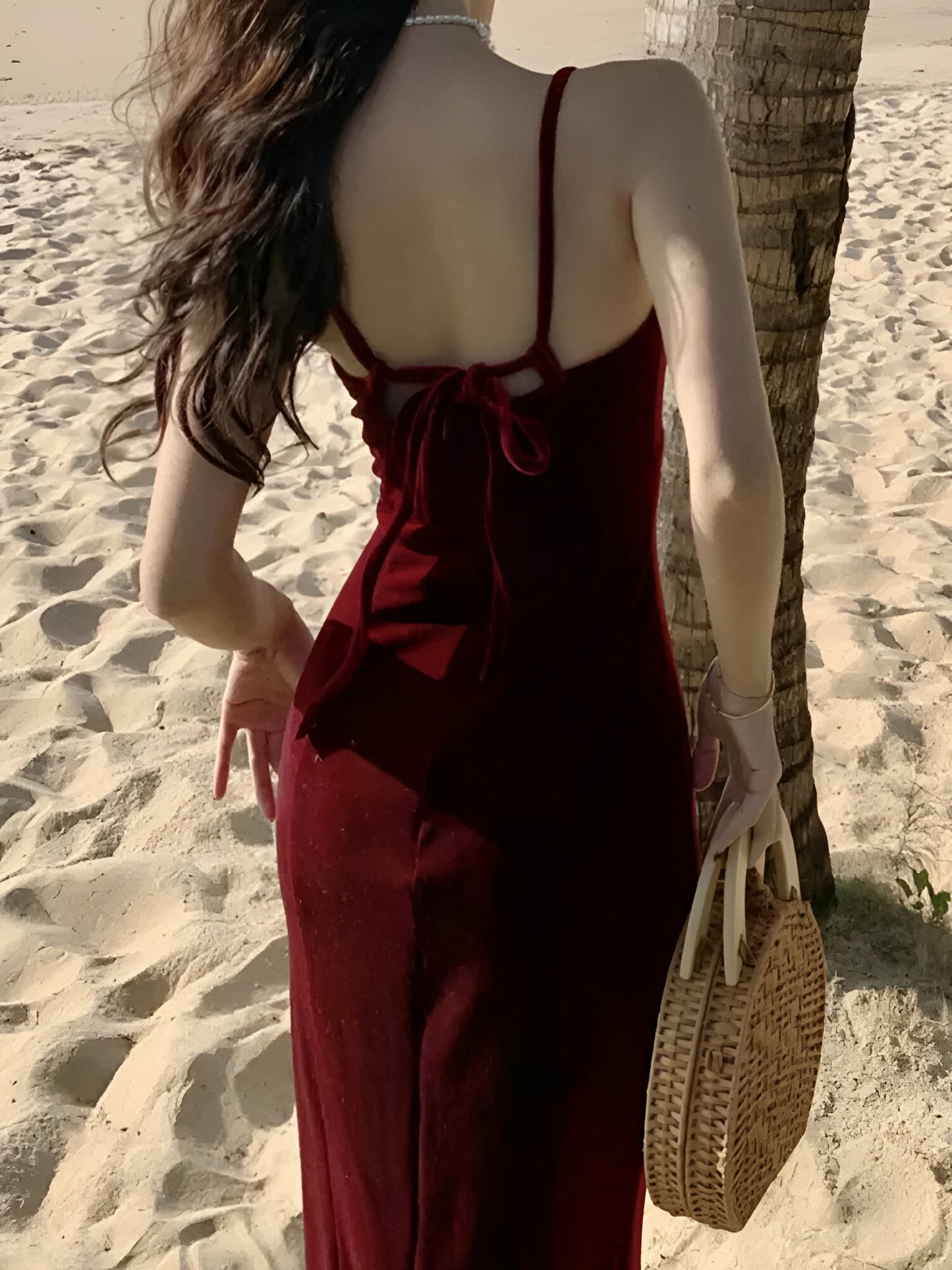 French Raven Satin Dress