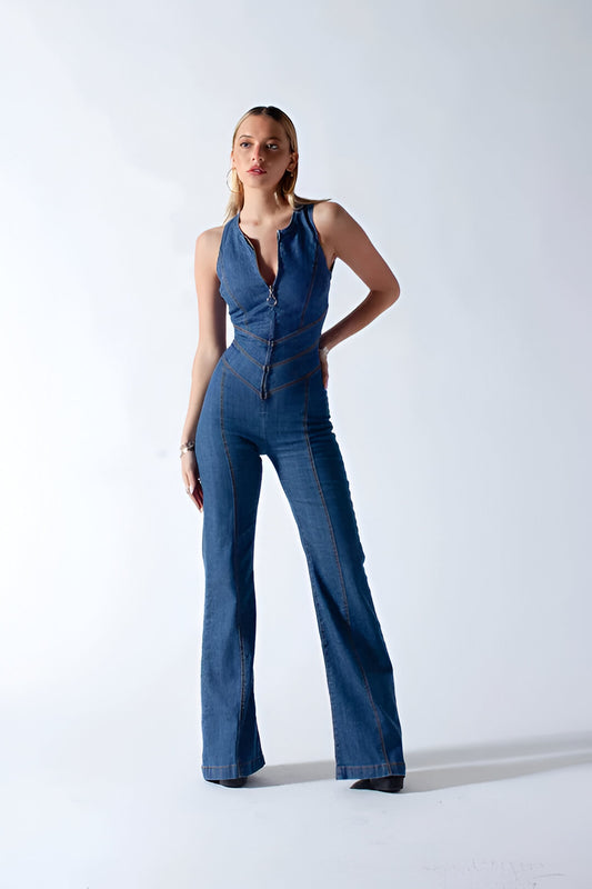 Olivia's Denim Jumpsuit